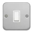 Contactum White 1 Way DP Switch, 1 Gang, Metal Clad, 20A, 250V CLA3796