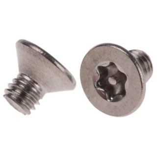 RS PRO Plain Stainless Steel Flat Tamper Proof Security Screw M4 x 6mm 621-2530