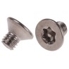 RS PRO Plain Stainless Steel Flat Tamper Proof Security Screw M4 x 6mm 621-2530