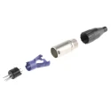 Amphenol Industrial Cable XLR Connector Straight 133V AC Male 5 Way Silver Plating AC5MJ