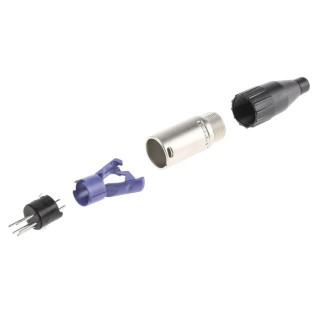 Amphenol Industrial Cable XLR Connector Straight 133V AC Male 5 Way Silver Plating AC5MJ