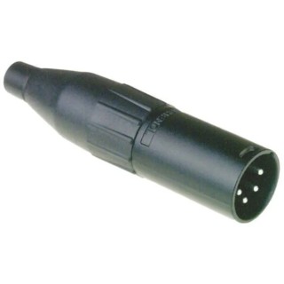 Amphenol Industrial Cable XLR Connector, Straight, 4 Contacts, Male, 133V AC, Silver Plating AC4MBJ