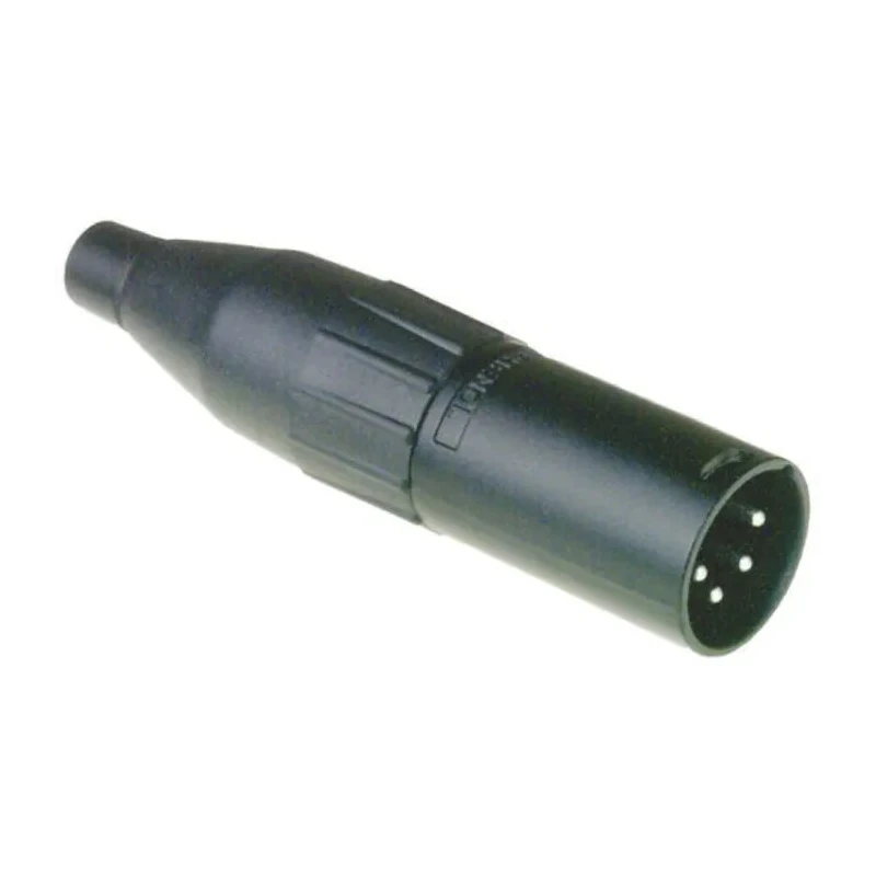 Amphenol Industrial Cable XLR Connector, Straight, 4 Contacts, Male, 133V AC, Silver Plating AC4MBJ