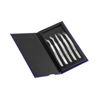 ideal-tek 180mm Stainless Steel Pointed ESD Safe Tweezer Set KSMD.SA