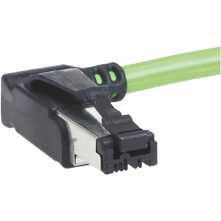 HARTING Cat5 Ethernet Cable 0.5 m Green RJ45 Male to Unterminated U/FTP PVC Jacket 09470500023