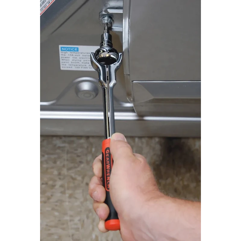 GearWrench 3/8 in Ratchet with Dual Material Cushion Grip Handle, 250mm Overall 81225