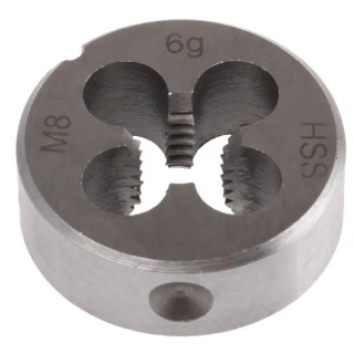 RS PRO Threading Die M8 x 1.25 mm, 25 mm Outside Diameter, 9 mm Thickness, HSS Material 668-0731