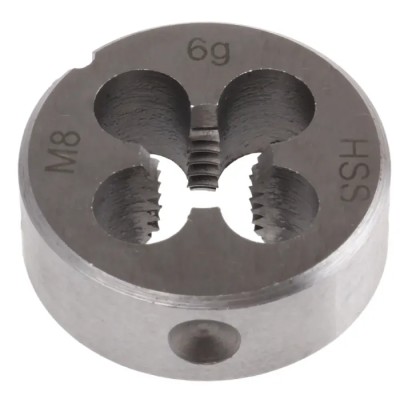 RS PRO Threading Die M8 x 1.25 mm, 25 mm Outside Diameter, 9 mm Thickness, HSS Material 668-0731