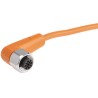 ifm electronic Female 4 way M12 to Female 5 way Unterminated Sensor Actuator Cable 2 m EVT067