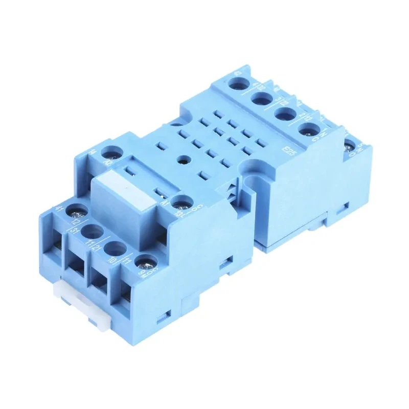 Finder 8 Contact 250V AC 10A Screw Terminal DIN Rail Relay Socket 94.72SMA