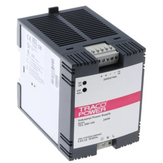 TRACOPOWER TCL Switched Mode DIN Rail Power Supply 132V AC Input 28V DC, 10 A Output, 240W TCL 240-124