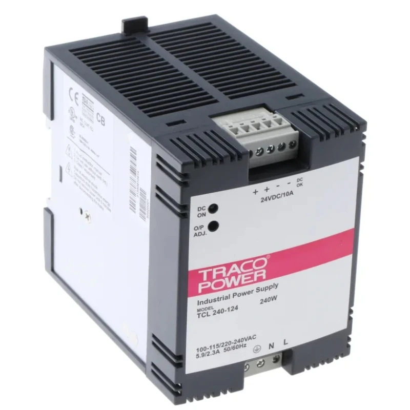 TRACOPOWER TCL Switched Mode DIN Rail Power Supply 132V AC Input 28V DC, 10 A Output, 240W TCL 240-124