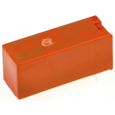 TE Connectivity PCB Power Relay SPDT, 24V DC Coil Voltage, 8A Switching Current, Gold Plated Contacts RY612024