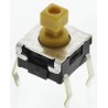 Omron IP67 Yellow Tactile Switch Plunger 3.9 mm SPST 50mA 24 V dc Through Hole B3W-1052