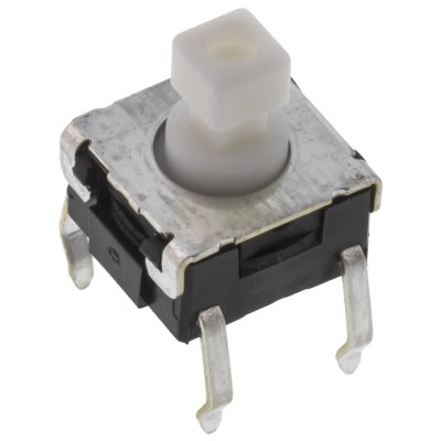 Omron Tactile Switch Plunger 3.9 mm SPST 50mA 24 V dc Through Hole B3W-1050