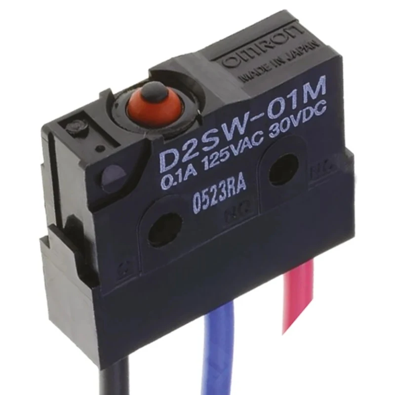 Omron Sealed Subminiature Pin Plunger Micro Switch, Pre-Wired Terminal, 2A 250V AC, 30V DC, SPDT, IP67 D2SW-P2M