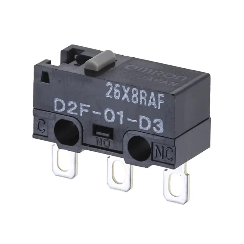 Omron Pin Plunger Micro Switch, Solder Terminal, 100mA, 30V DC, SPDT, IP40 D2F-01-D3