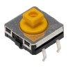 Alps Alpine IP67 Yellow Tactile Switch Plunger, 3.75 mm, SPST 50mA 24 V DC Through Hole B3W-4055