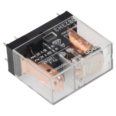 Omron PCB Power Relay 5V DC Coil 16A Switching Current SPST Through Hole Mount G2R-1A-E DC5