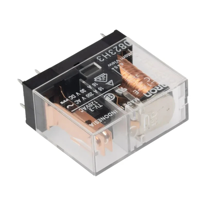 Omron PCB Power Relay 5V DC Coil 16A Switching Current SPST Through Hole Mount G2R-1A-E DC5