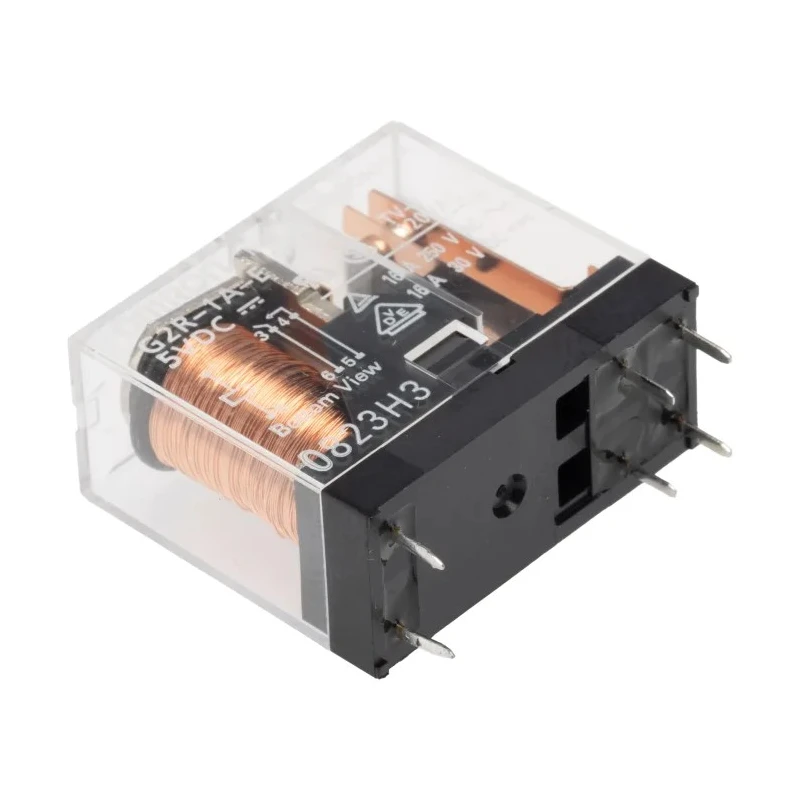 Omron PCB Power Relay 5V DC Coil 16A Switching Current SPST Through Hole Mount G2R-1A-E DC5