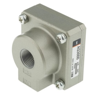 SMC Pneumatic Quick Exhaust Valve 3/8 in Female Threaded x 1 Mpa with Built-in Silencer AQ3000-03