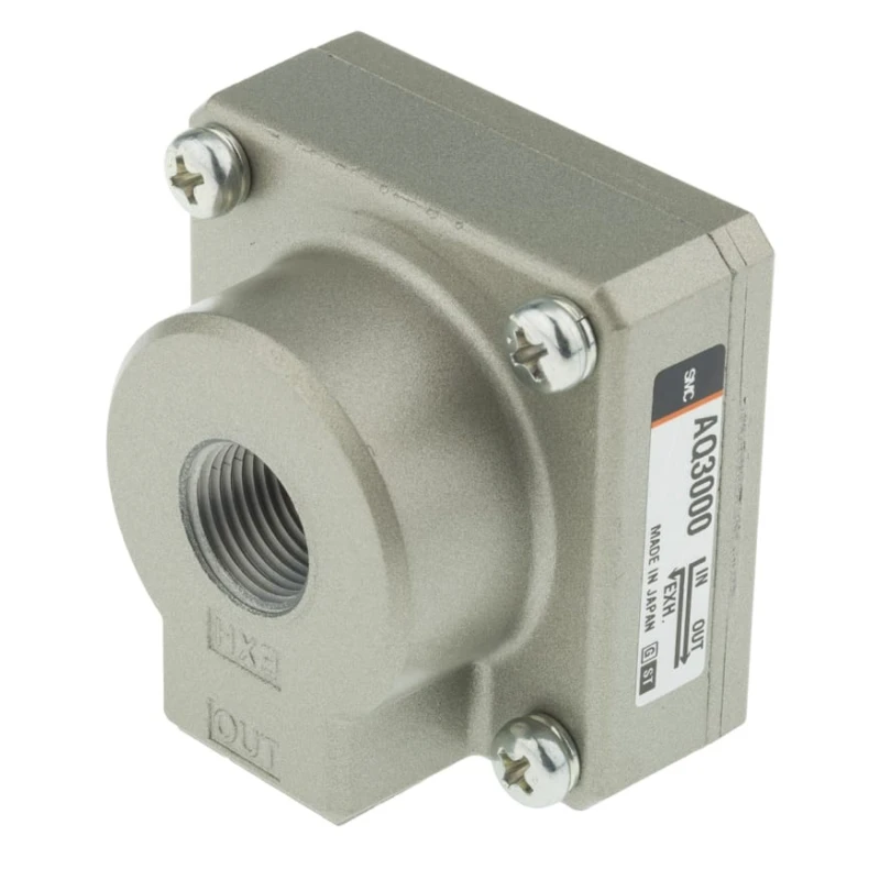 SMC Pneumatic Quick Exhaust Valve 3/8 in Female Threaded x 1 Mpa with Built-in Silencer AQ3000-03