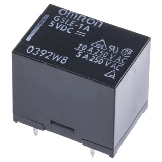 Omron Power Relay PCB Mount SPST 5V DC Coil 10A Switching G5LE-1A 5DC