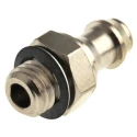 SMC M Series Pneumatic Fitting 5mm Push-in Tube, M5 Male Thread, Nickel Plated Brass, 1 Mpa, 60°C M-5AU-6