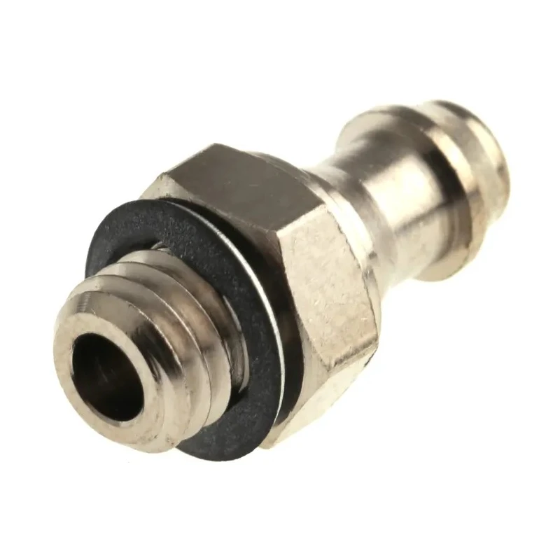 SMC M Series Pneumatic Fitting 5mm Push-in Tube, M5 Male Thread, Nickel Plated Brass, 1 Mpa, 60°C M-5AU-6
