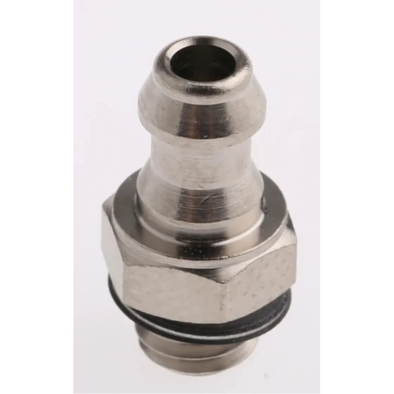 SMC M Series Pneumatic Fitting 5mm Push-in Tube, M5 Male Thread, Nickel Plated Brass, 1 Mpa, 60°C M-5AU-6