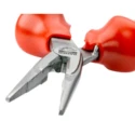 Bahco VDE/1000V Approved Long Nose Plier, Stainless Steel, Chrome Finish, 200mm Overall, 72mm Jaw, Model 2430V-200