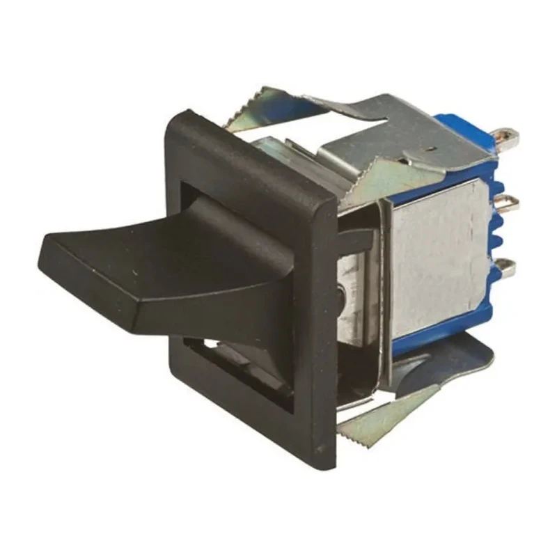 APEM SPDT On-On Panel Mount Rocker Switch Black Actuator 250V AC 30V DC 7636AD+U1202+U702