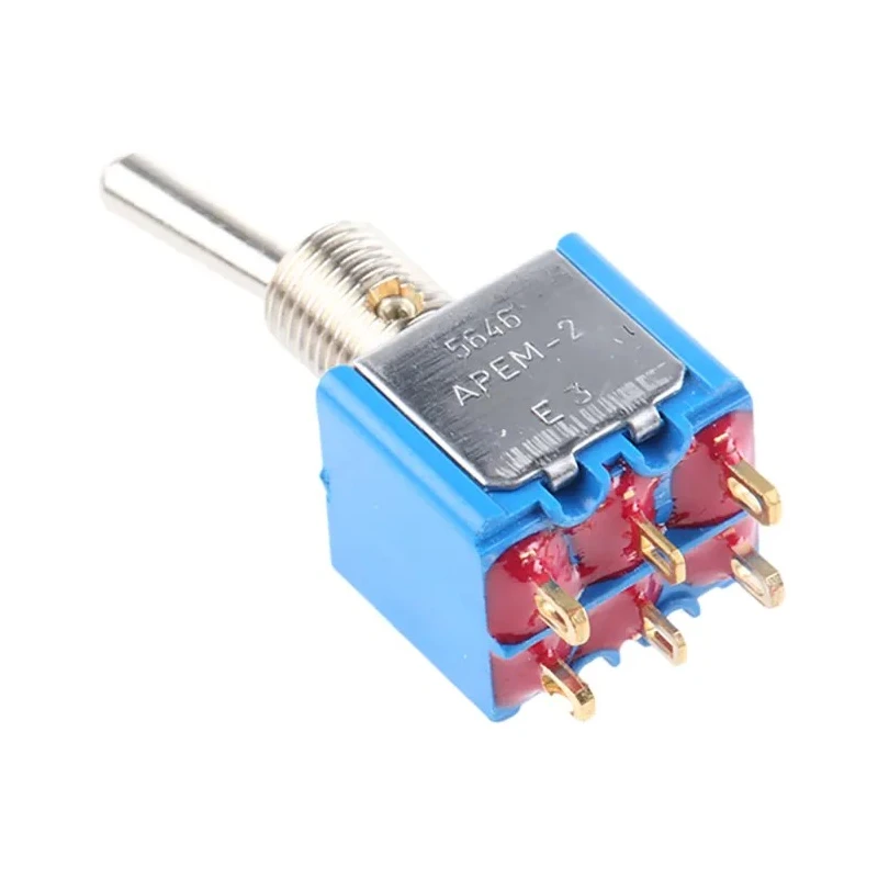 APEM Toggle Switch Panel Mount On-On DPST Solder Lug Terminal 24 V dc 250 V ac 5646CDB