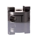 Huco Stainless Steel Clamp Style Coupler 41.3 mm OD, 12 mm Bore Finished with No Keyway, 41 mm Length 852.41.35