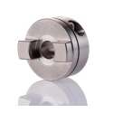 Huco Stainless Steel Clamp Style Coupler 41.3 mm OD, 12 mm Bore Finished with No Keyway, 41 mm Length 852.41.35