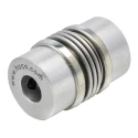Huco Stainless Steel Bellows Flexible Coupler Aluminium Hub 26 mm OD 10 mm Bore 37.5 mm Length Screw Style 530.26.3232