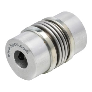 Huco Stainless Steel Bellows Flexible Coupler Aluminium Hub 26 mm OD 10 mm Bore 37.5 mm Length Screw Style 530.26.3232