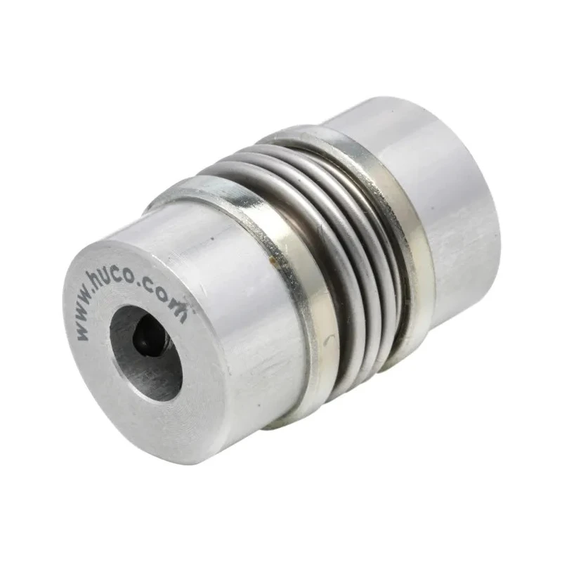 Huco Stainless Steel Bellows Flexible Coupler Aluminium Hub 26 mm OD 10 mm Bore 37.5 mm Length Screw Style 530.26.3232