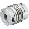 Huco Aluminium Hub Stainless Steel Bellows Flexible Coupler 12 mm Bore Size 37.5 mm Length 530.26.3535
