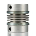 Huco 34 mm OD 10 mm Bore Stainless Steel Bellows Screw Coupler 40 mm Length 530.34.3232