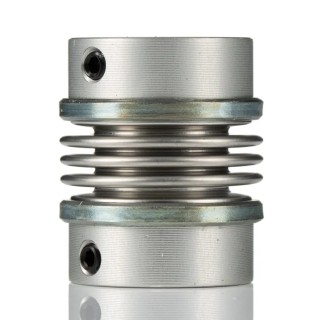 Huco 34 mm OD 10 mm Bore Stainless Steel Bellows Screw Coupler 40 mm Length 530.34.3232