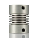 Huco Aluminium Alloy Stainless Steel Bellows Flexible Coupler 45 mm OD 19.5 mm Length Bore Size 48 mm 550.45.4848
