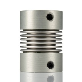 Huco Aluminium Alloy Stainless Steel Bellows Flexible Coupler 45 mm OD 19.5 mm Length Bore Size 48 mm 550.45.4848