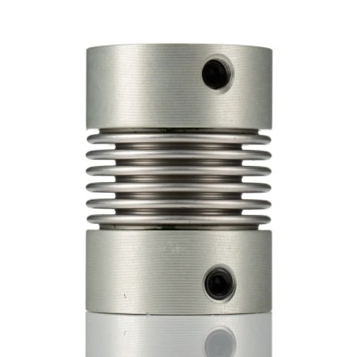 Huco Aluminium Alloy Stainless Steel Bellows Flexible Coupler 45 mm OD 19.5 mm Length Bore Size 48 mm 550.45.4848