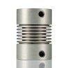 Huco Aluminium Alloy Stainless Steel Bellows Flexible Coupler 45 mm OD 19.5 mm Length Bore Size 48 mm 550.45.4848