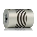 Huco Aluminium Alloy Stainless Steel Bellows Flexible Coupler 45 mm OD 19.5 mm Length Bore Size 48 mm 550.45.4848