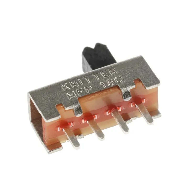 KNITTER-SWITCH PCB Slide Switch SPST 350mA, Solder Terminal, 30V DC, 15mm x 5.6mm x 11mm MFP130