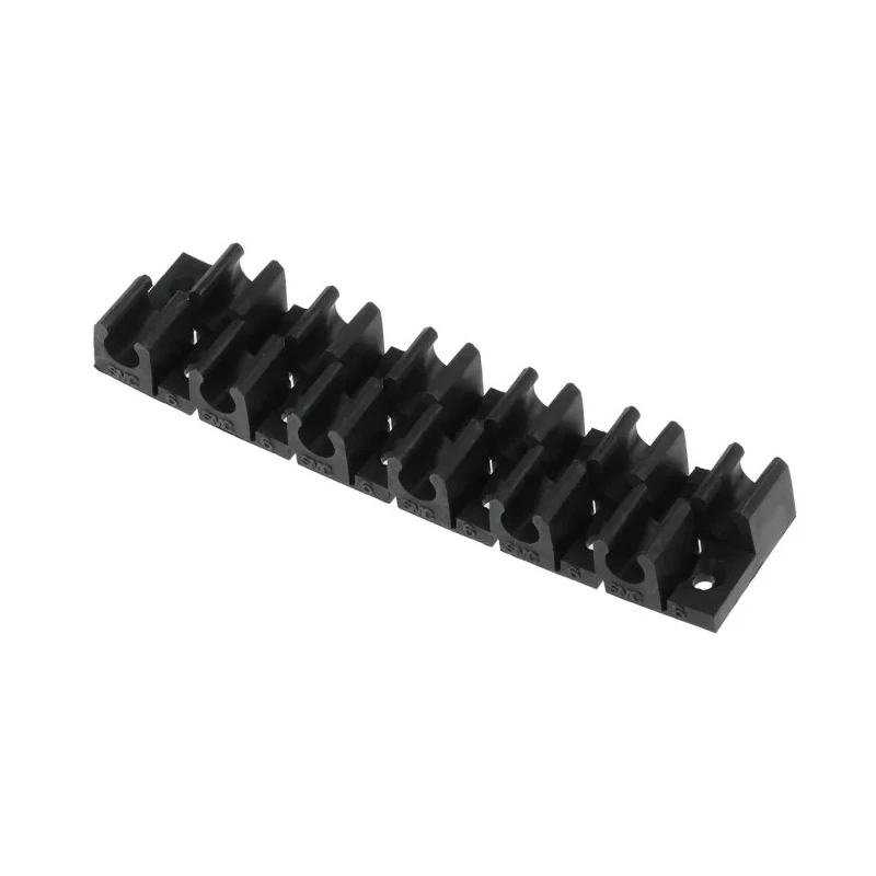 SMC Polypropylene Tube Clip for 6 mm OD Tubes, 12 Tubes Capacity, Temperature Range -20 °C to 60 °C TM-06