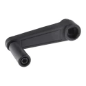 RS PRO Nylon Crank Handle 110 mm Radius High Impact Thermoplastic Matt Black 702-7829